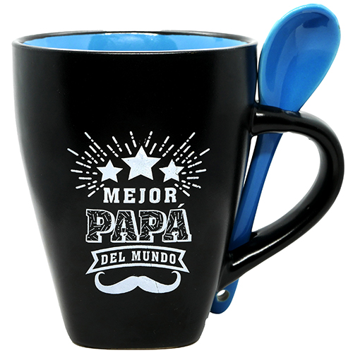 Mejor Papá del Mundo Mug With Matching Spoon